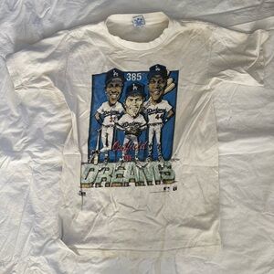 STARTER White Graphic Tee with Blue and Red Accents